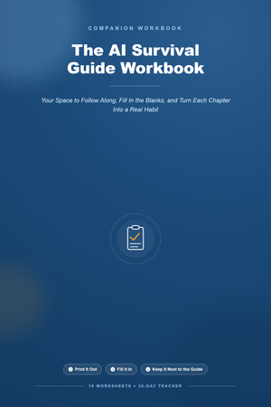 The AI Survival Guide for Small Business Owners — Guide + Workbook + Cheat Sheet Bundle